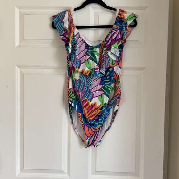 22. Trina Turk Ruffle Swimsuit - Picture 3 of 9